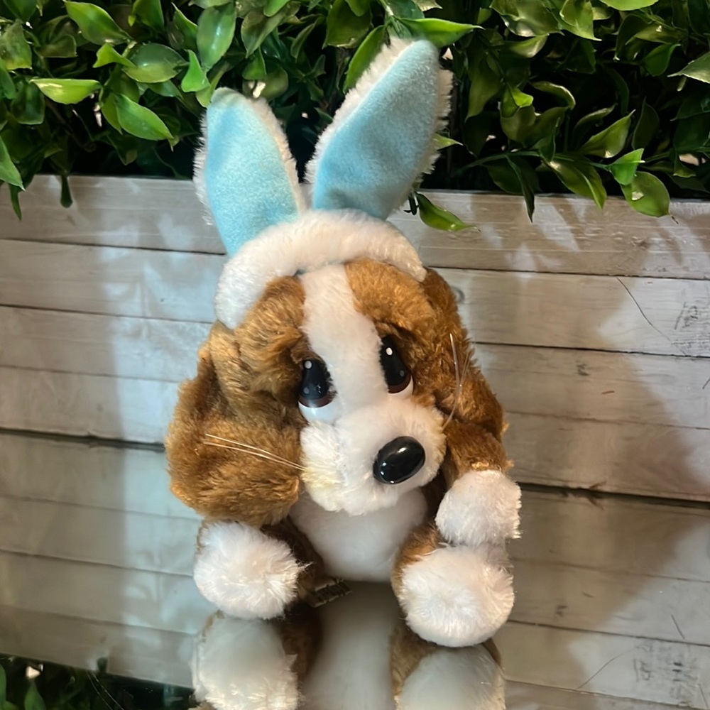 Vintage SAD SAM Puppy Dog Plush Stuffed Animal 1987
